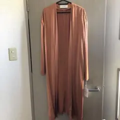 サテンロングカーディガン　DES PRES タグ付き