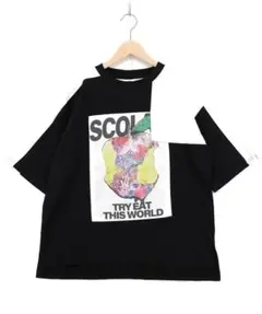 スカラー ScoLar 162713：世界を味わう配色Tシャツ