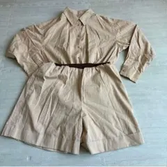 新品　リリーブラウン 3way シャツロンパース 新品 ベージュ