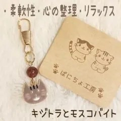 【VC.551】うちのこシリーズ　キジトラとモスコバイト　パワーストーン