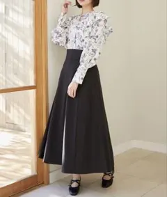 MAJESTIC LEGON バックレースアップフレアスカート
