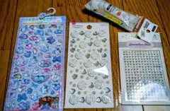 シール・ステッカー 3シート、ホイップデコキットブルー系4点セット