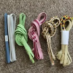 帯締め　6本　平組　丸組　和装小物　青　緑　ピンク　ベージュ