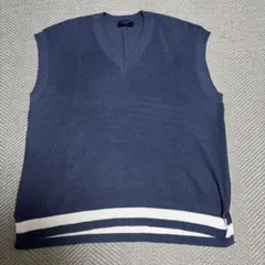 BACK NUMBER ネイビー Vネック ベスト M