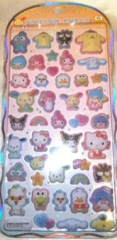 サンリオキャラクターズ　コットンパフィシール