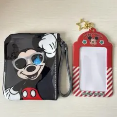 ディズニー　ミッキー　ポーチ　カードホルダー　セット
