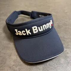 【極美品】Jack Bunny!! ネイビー サンバイザー ゴルフ