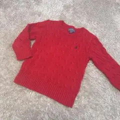 Polo Ralph Lauren ケーブルニットセーター レッド