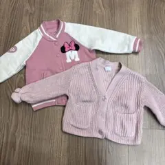 ミニーマウス アウターとカーディガンセット