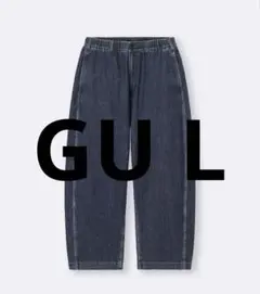 GU ライトデニムバレルレッグイージーパンツ L 68 BLUEのサムネイル