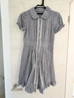 【美品】LODISPOTTO ギンガムチェック 半袖ワンピース Mサイズ
