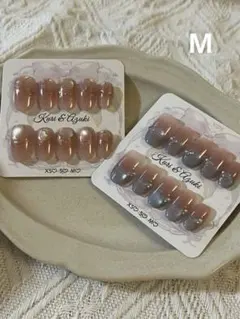 M ♡特別割引７- ネイルチップ完成品　激安2+1点セット　マグネット