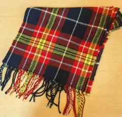 チェック柄マフラー