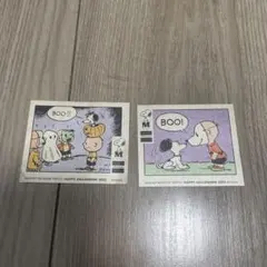 スヌーピー ミュージアム　ハッピーハロウィン ステッカー 2枚セット