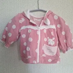 クーラクール　うさ耳パーカー　70cm