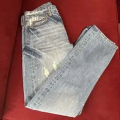 LOWRYS FARM✧*。ライトブルーデニムパンツ ダメージ加工　M used