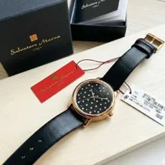 【新品定価2.2万】サルバトーレマーラ 腕時計 レディース 黒金 スワロフスキーのサムネイル