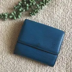 ⭐️未使用⭐️m+ エムピウ　折り財布　ミッレフォッリエ　レザー　ブルー　P25 エムピウ m+ millefoglie II P25 blue | 青 ブルー ネイビー