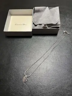 【極美品・箱付】Christian Dior ネックレス ハート シルバー