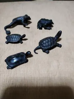 新品 陶器製 親子亀 かめ 作家 置物 当時物 インテリア オブジェ 日本