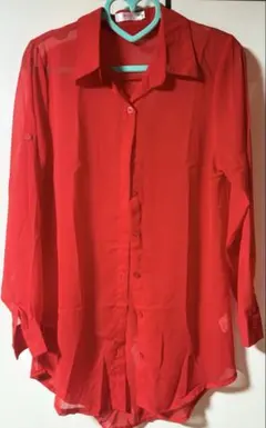 シースルーシャツ レッド
