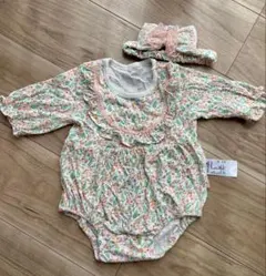 moimoln モイモルン　可愛い　花柄　ロンパース 80サイズ フリフリ