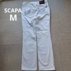 Scapa ホワイト ストレートパンツ刺繍入りのサムネイル