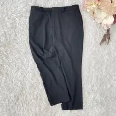 大きい✨UNIQLO スラックス（XXL）ストレッチアンクルパンツ　黒　オフィス