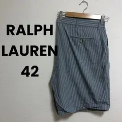ラルフローレン 42 usa古着 ゆるだぼ ストライプ ハーフパンツのサムネイル