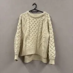 PAGEBOY アイボリー ケーブルニットセーター　F