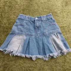 デニムプリーツスカート S
