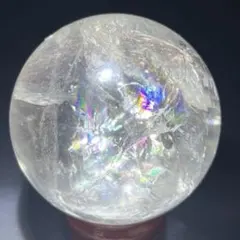 ✳️超極上キラキラ丸玉✨高透明度＆激ヤバレインボー✨虹 ヒマラヤ水晶 丸玉