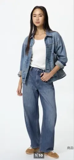ユニクロ UNIQLO バギーカーブジーンズ サイズ26 67Blue