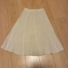リブニット フレアスカート アイボリー