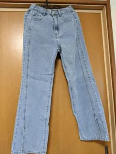 GRL ブーツカットデニム S ライトブルー