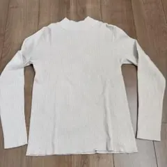 GLOBAL WORK アイボリー リブ編み セーター M