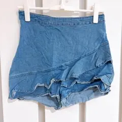 SHEIN フリルデニムショートパンツ 【S】