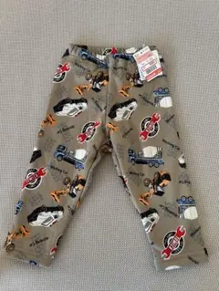 車と動物プリントのロングパンツ