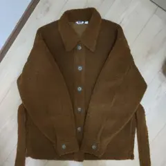 【お値下】レディース ユニクロU ボアフリースショートコート ブラウン S