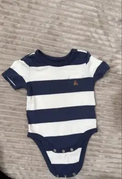 GAP 半袖ロンパース ネイビーとホワイト 3-6ヶ月