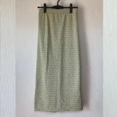 【美品】幾何学模様 タイトスカート スリット入り