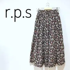 【r.p.s】花柄 ロングスカート マキシ フレア ブーツカット