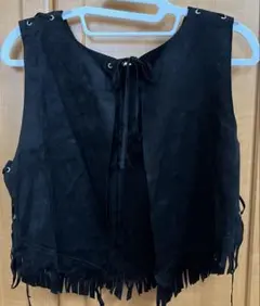 【新品未使用タグ付き】Kastane フリンジベスト ブラック