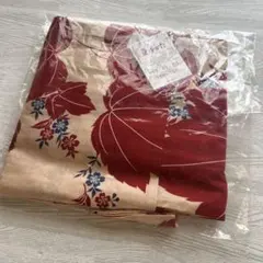 未使用】FIGARO 浴衣 速乾 ポリエステル 手縫い併用 花柄 単衣着物 