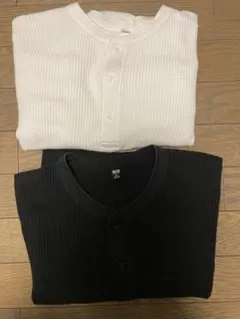 ユニクロ　ワッフルヘンリーネックT 長袖　XL まとめ売り