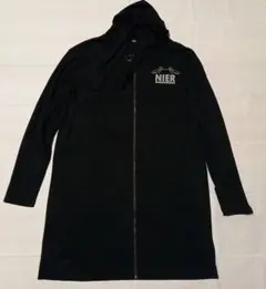 NIER CLOTHING ジップアップ ロングパーカー ブラック