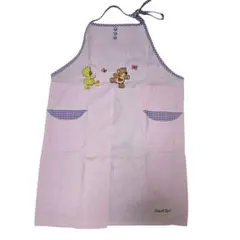 スージーズー エプロン M～Lサイズ 袖なし 保育士 ストライプ キャラクター