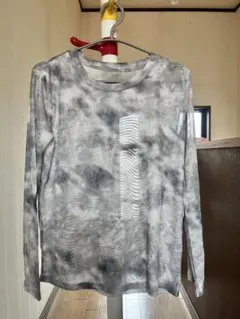 古着 タイダイ柄 長袖トップス グレー インナー