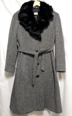美品 アリス+オリビア フォックスファーステンカラーコート S~M*JD51