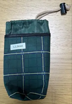 L.L.Bean ペットボトルカバー 巾着型 グリーンチェックのサムネイル